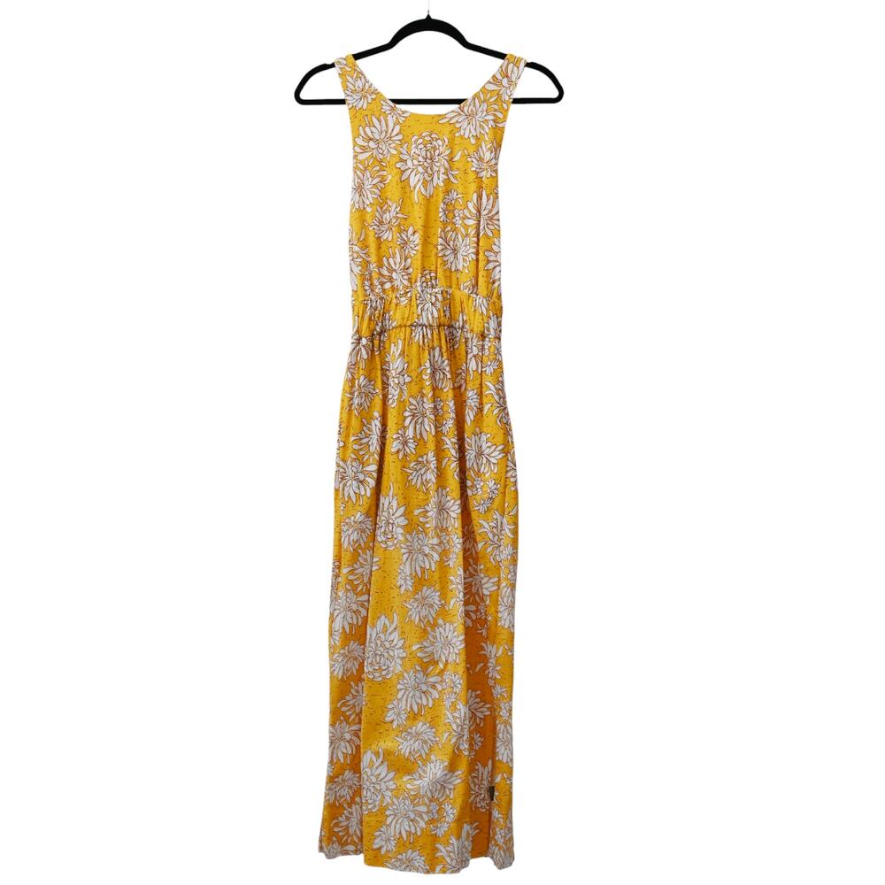 ME+EM Yellow Floral Midi Dress